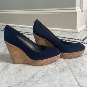 Stuart Weitzman Corkswoon Size 9 Navy